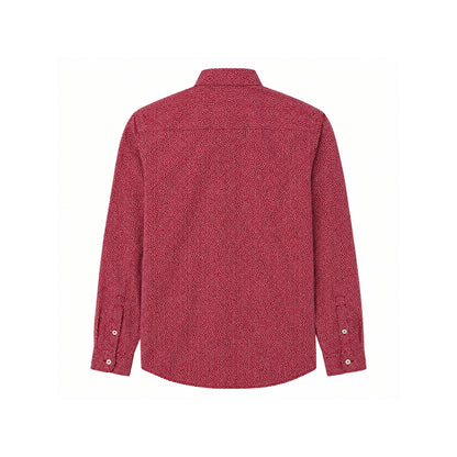 Beverly Hills Polo Club Red Star-Print Long-Sleeve Shirt