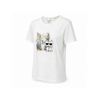 Karl Lagerfeld T-Shirt Choupette in Paris White