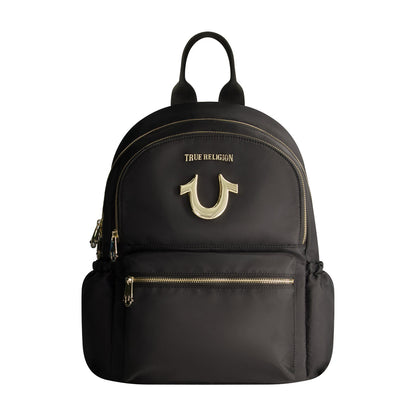 TRUE RELIGION ZIP POCKET HORSESHOE BACKPACK