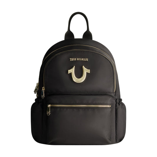 TRUE RELIGION ZIP POCKET HORSESHOE BACKPACK