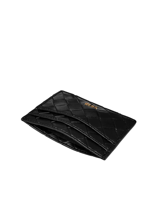 JW PEI Woven Texture Card Holder in Black