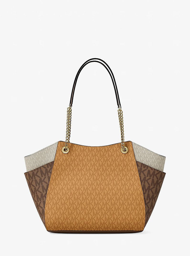 Micheal Kors Large Jet Set tote bag with color blocking and signature logo