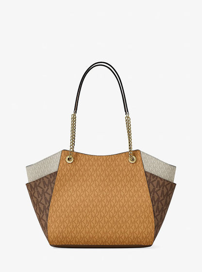 Micheal Kors Large Jet Set tote bag with color blocking and signature logo