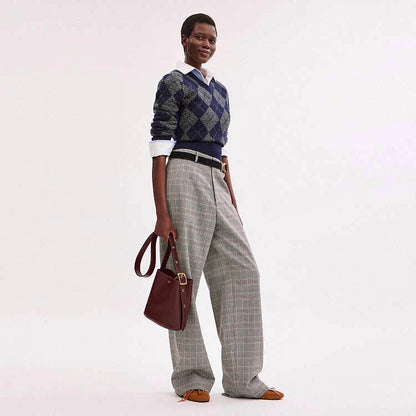 Coach Bleecker Bucket Bag 21 in burgundy