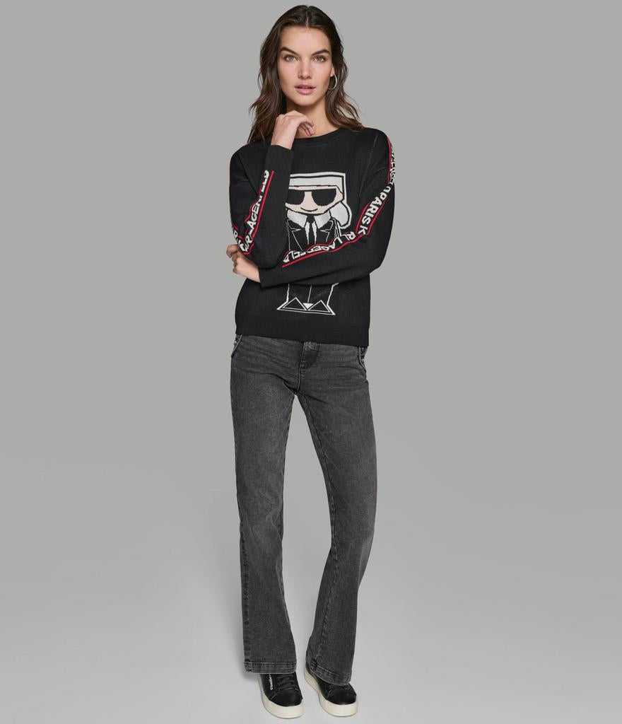KARL CHARACTER SWEATER WITH LOGO TAPING size XL