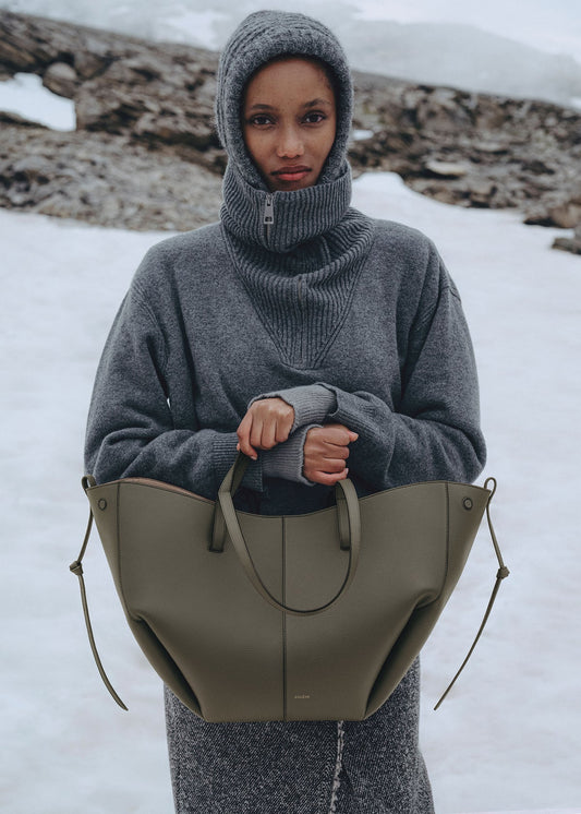 Polene Cyme edition textured smokey green