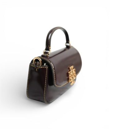Tory Burch Britten Mini Top Handle Leather Crossbody Bag