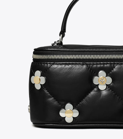 TORY BURCH KIRA DIAMOND QUILT CLOVER COSMETIC BAG