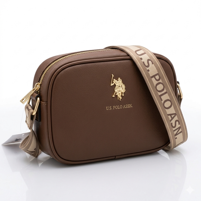 US Polo ASSN Classic Zip Crossbody Bag in brown