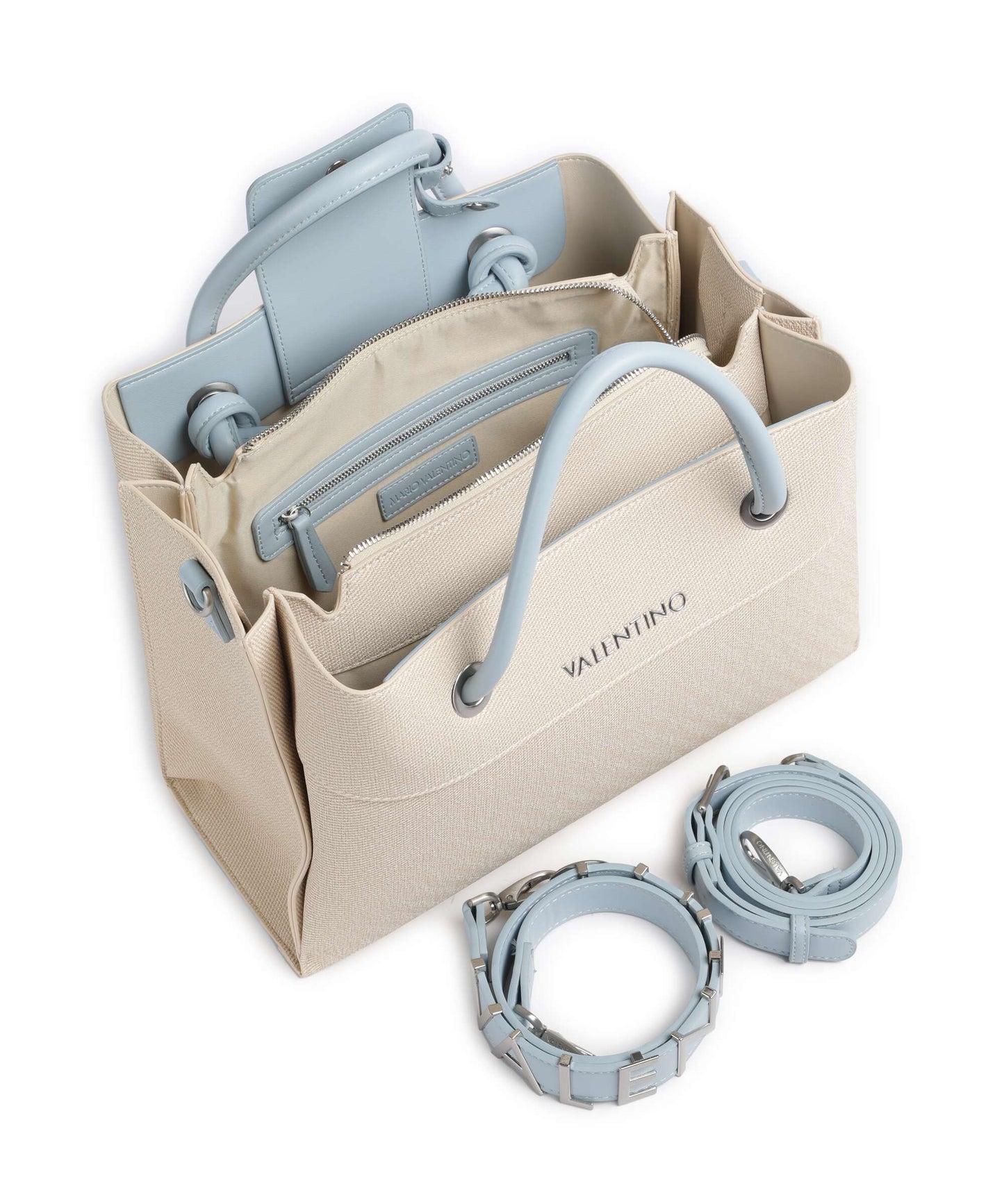 Valentino Alexia Shopping Handbag in ecru