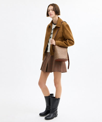 Coach Bleecker Bucket Bag 21 In Signature Canvas