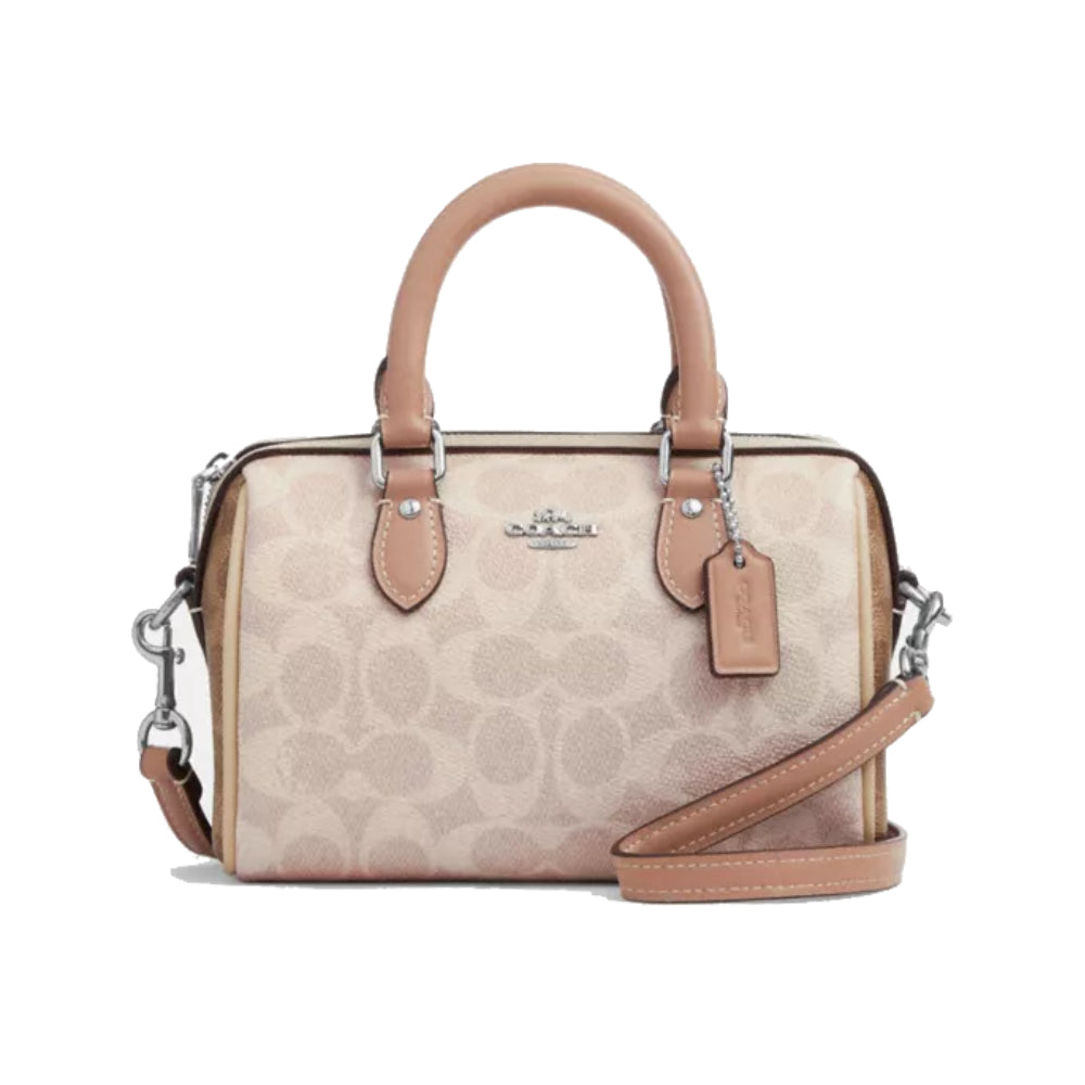 Coach Mini Rowan Crossbody Bag in Chalk/Blush Pink