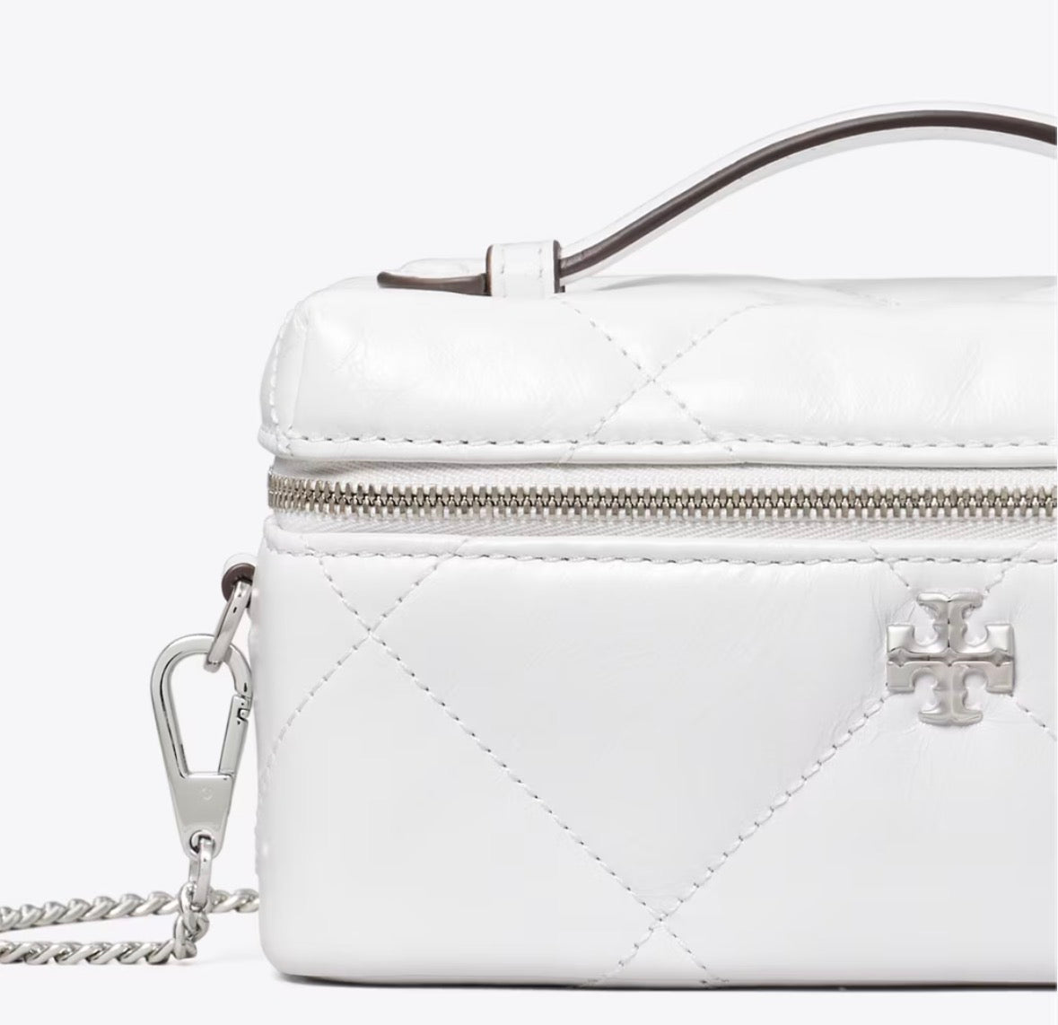 TORY BURCH KIRA DIAMOND QUILT DISTRESSED VANITY CASE
