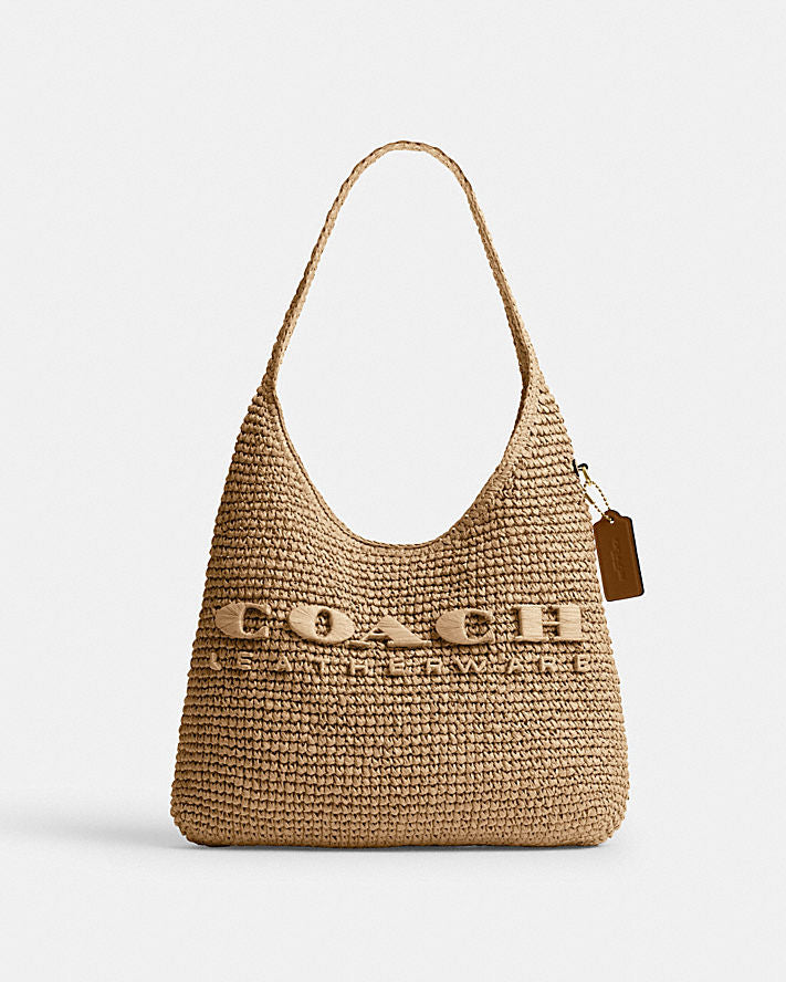 BROOKLYN SHOULDER BAG 28 in paper straw