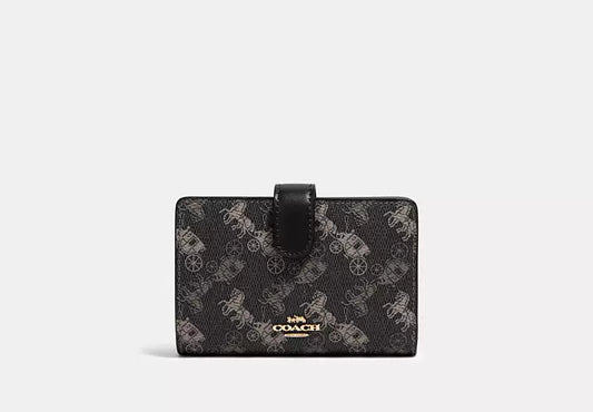 Coach Medium Corner Zip Wallet In Signature