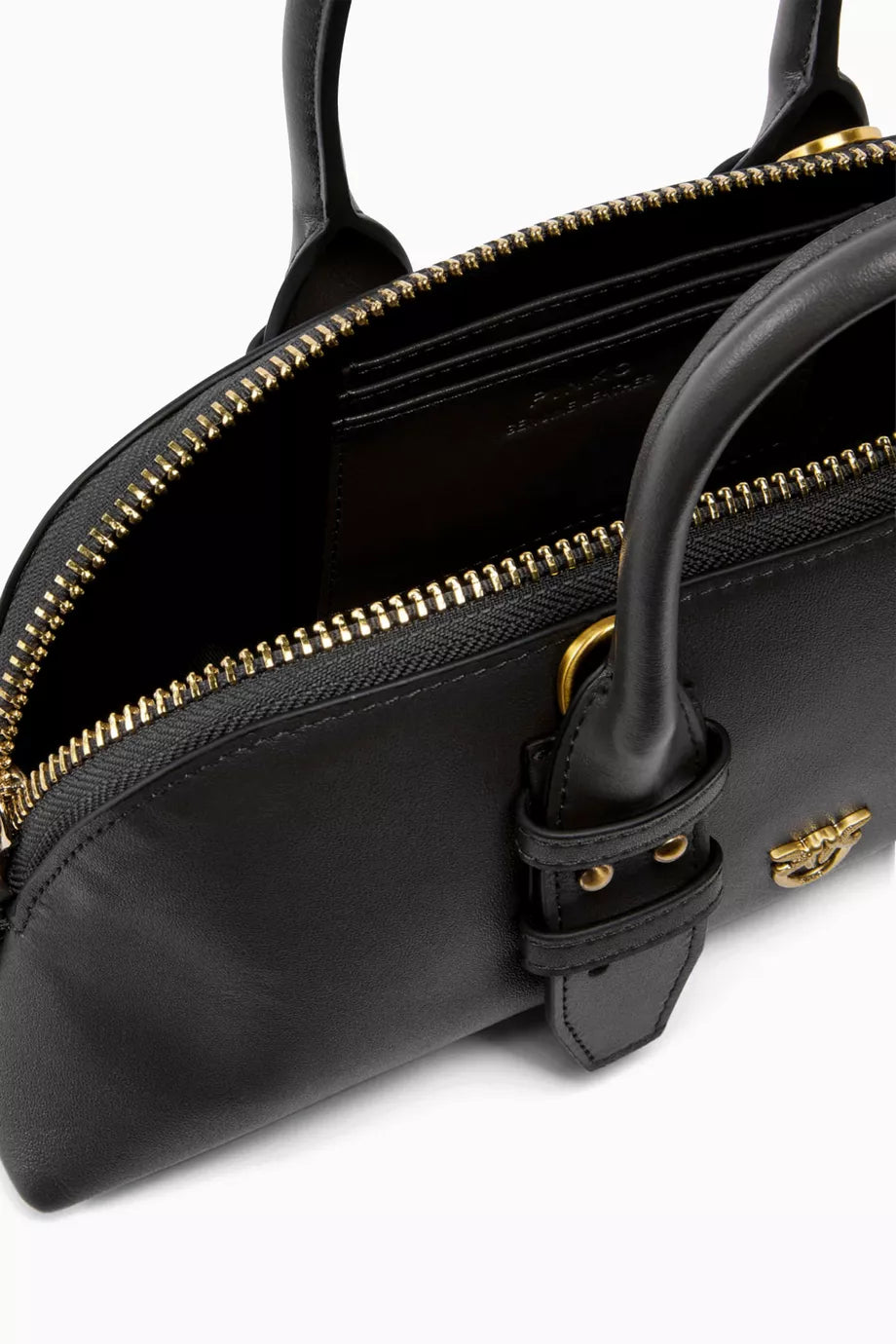 Pinko Escape Small Leather Bag in Black