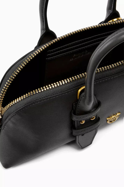 Pinko Escape Small Leather Bag in Black