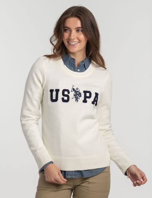 USPA logo crew neck sweater size L