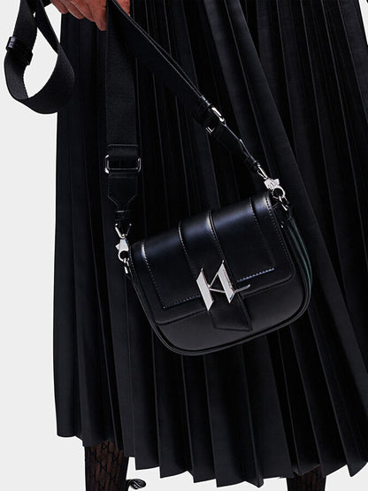 KARL LAGERFELD K/Saddle Black crossbody bag