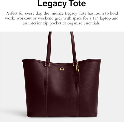 COACH Small Legacy Tote in merlot