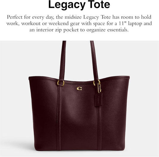 COACH Small Legacy Tote in merlot