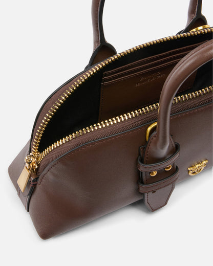 Pinko Escape Small Leather Bag in Brown
