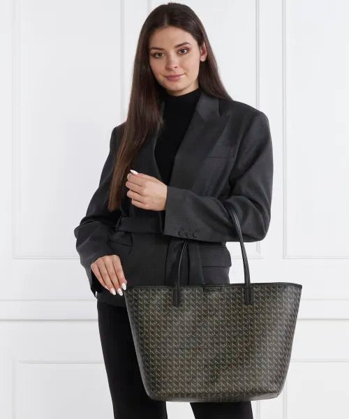 Tory Burch Monogram-pattern coated-canvas tote