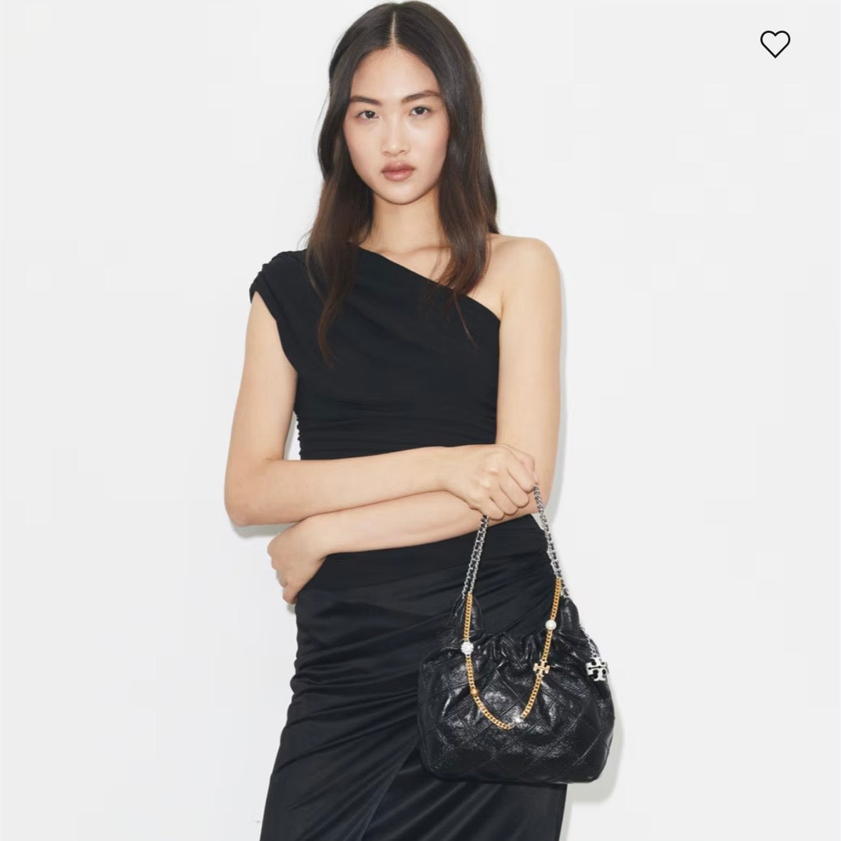 TORY BURCH MINI FLEMING SOFT DISTRESSED HOBO BAG