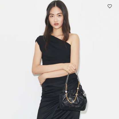 TORY BURCH MINI FLEMING SOFT DISTRESSED HOBO BAG