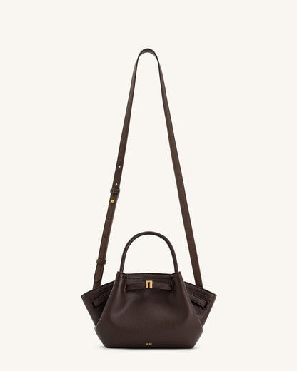JW PEI Hana Mini Tote bag in dark brown.