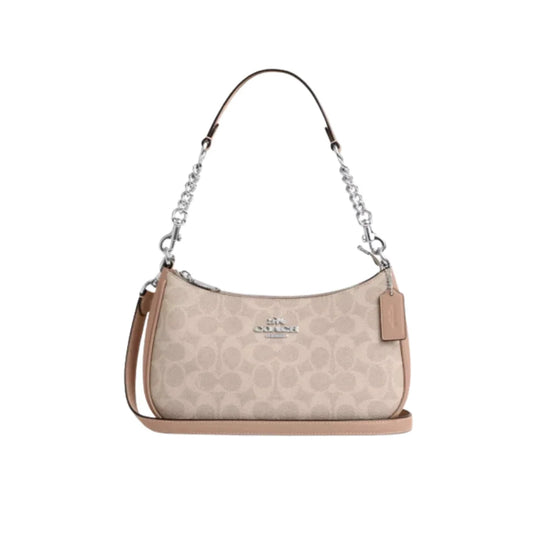 Coach Juliet Shoulder Bag 25 in Light Khaki Signature Canvas