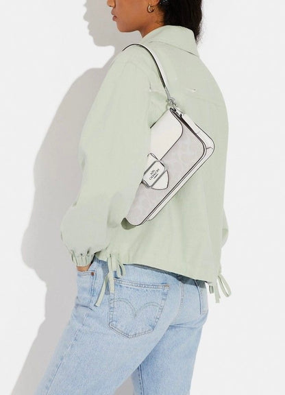 Coach MORGAN SHOULDER BAG IN SIGNATURE CANVAS