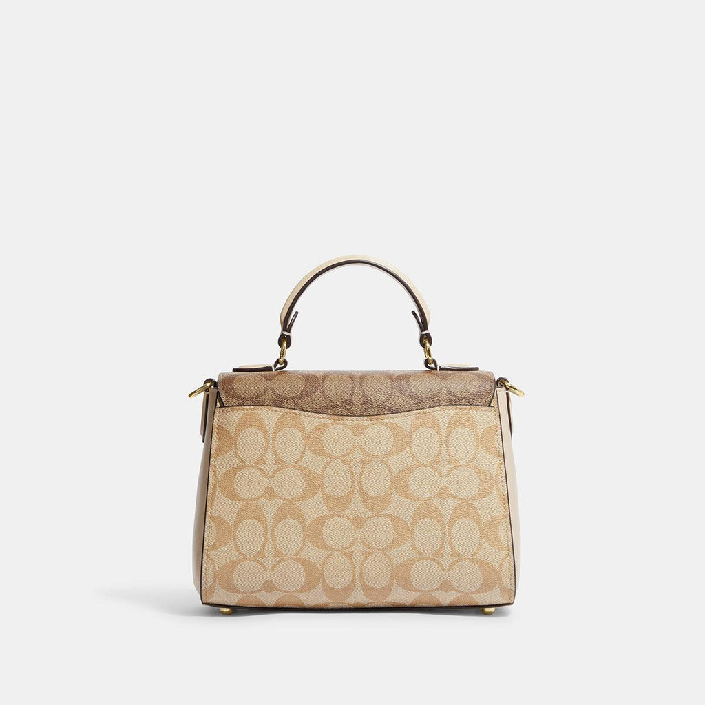 Morgan Top Handle Satchel In Colorblock Signature Canvas coach
