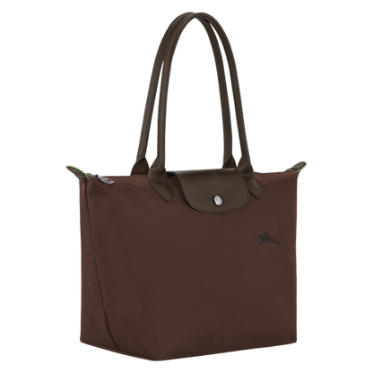 LONGCHAMP LE PLIAGE GREEN M TOTE BAG IN MOCHA
