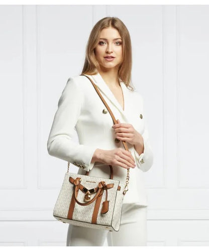 MICHAEL MICHAEL KORS
Nouveau Hamilton Small Logo and Leather Satchel