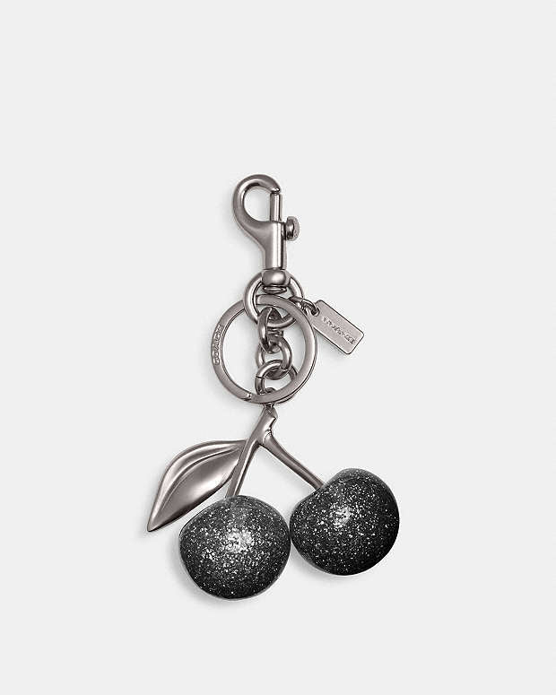 Coach cherry charm in silver
