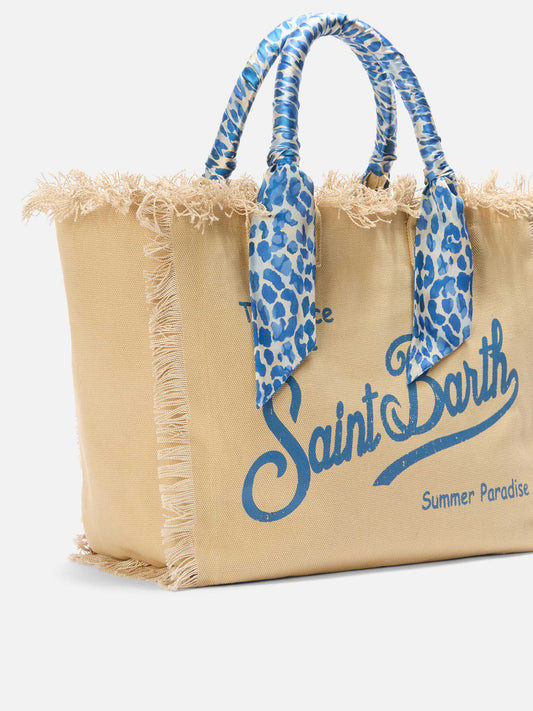MC2 SAINT BARTH VANITY CANVAS SAFARI PRINT BEIGE BAG