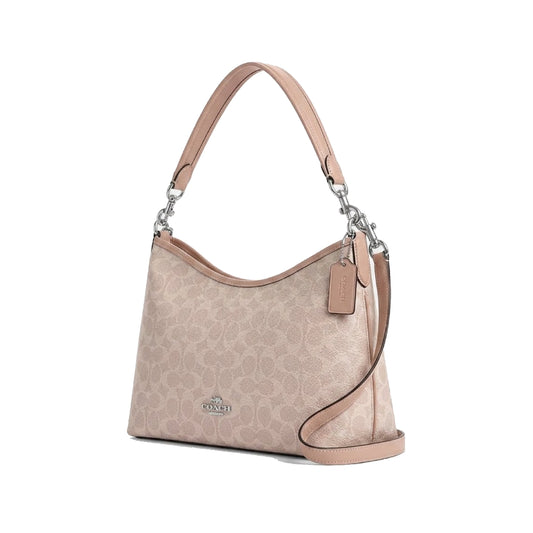 Coach Laurel Shoulder Bag in Blush Signature Canvas