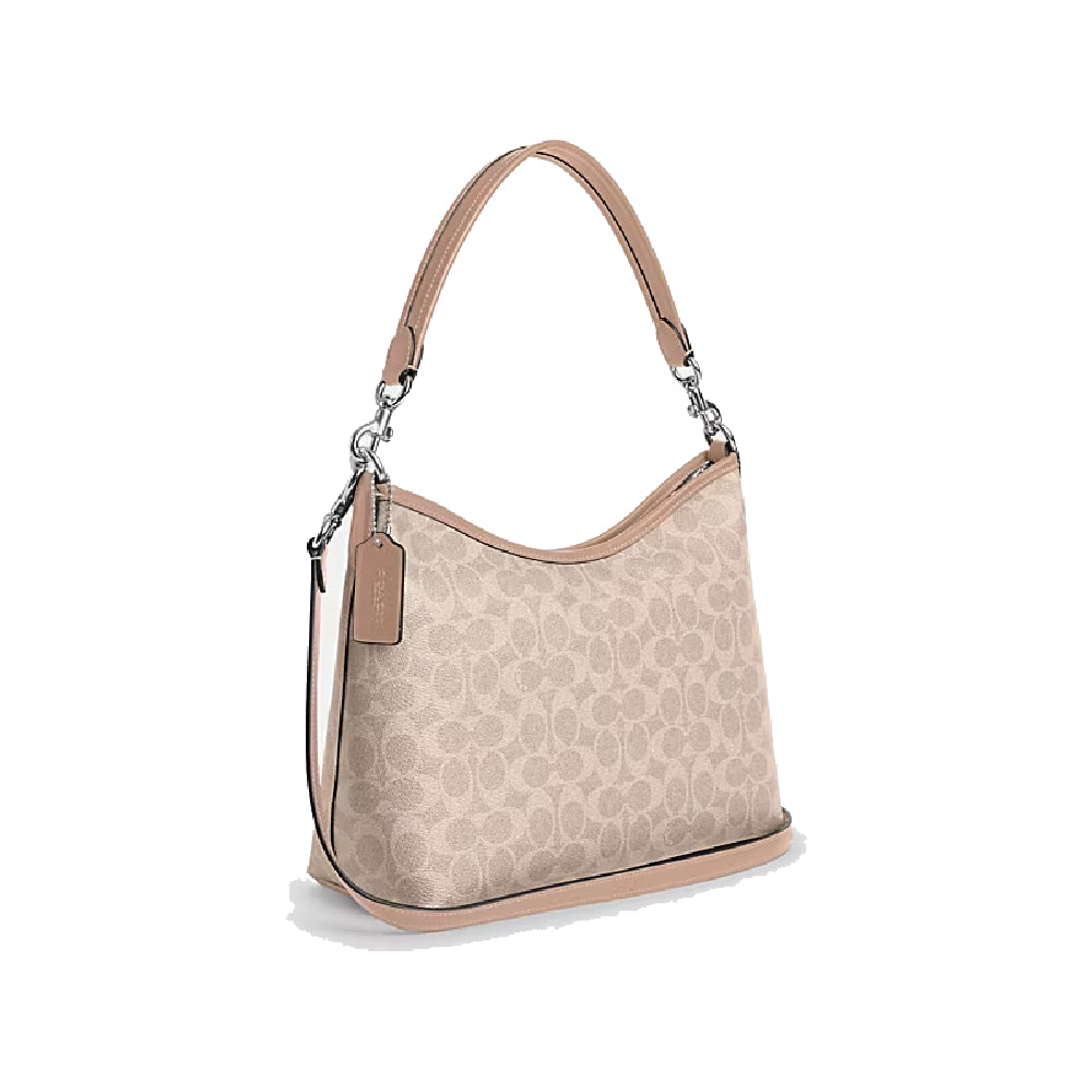 Coach Laurel Shoulder Bag in Blush Signature Canvas