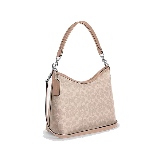 Coach Laurel Shoulder Bag in Blush Signature Canvas