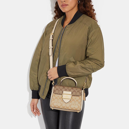 Morgan Top Handle Satchel In Colorblock Signature Canvas coach