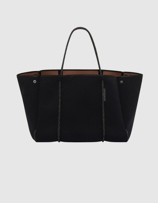 State of Escape™ tote in black / saddle (dual tone) in large