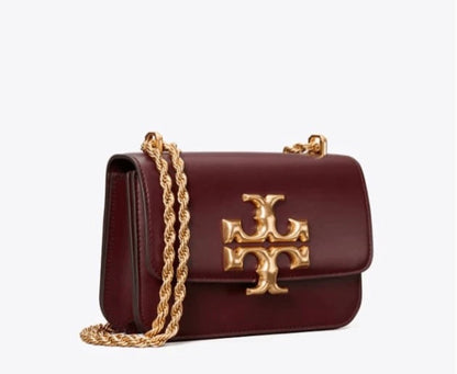 TORY BURCH SMALL ELEANOR BAG IN BURGUNDY