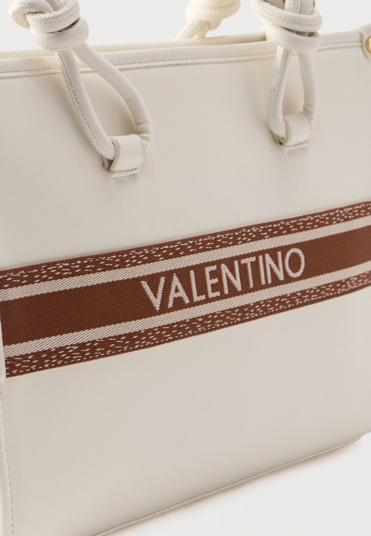 Valentino Bags Aella shopping bag in white faux leather