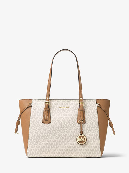 MICHAEL KORS MK Voyager Monogram All-over Print Leather Medium Tote
