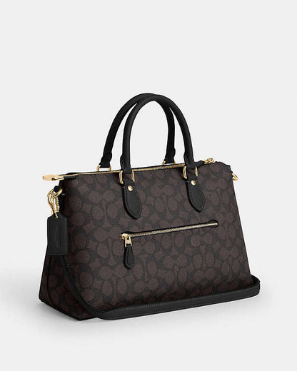 Coach Georgia Satchel Bag In Signature Canvas