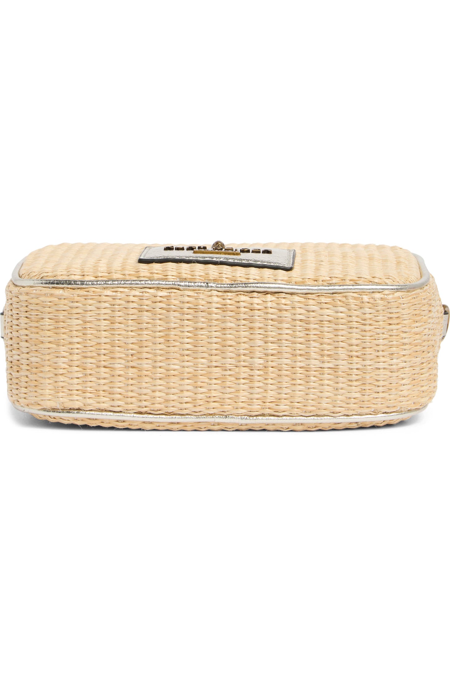 Kurt Geiger London Chiswick Raffia Camera Bag in silver