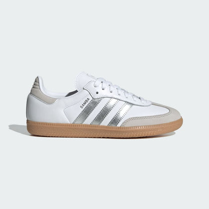 ADIDAS SAMBA OG SHOES IN WHITE METALIC