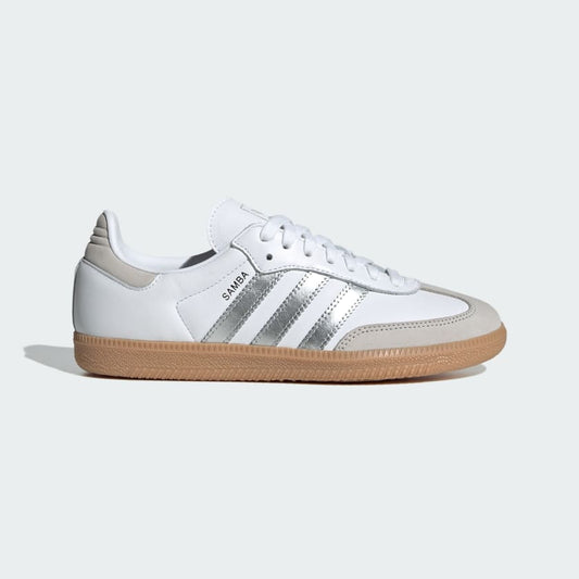 ADIDAS SAMBA OG SHOES IN WHITE METALIC