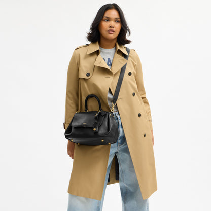 COACH SLOUCHY ROGUE TOP HANDLE BAG IN BLACK